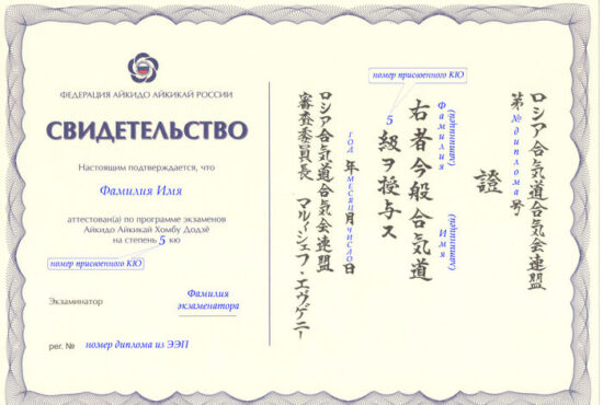 Взрослое свидетельство